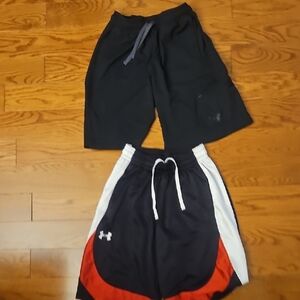 Under Armour Red and Black Performance Shorts